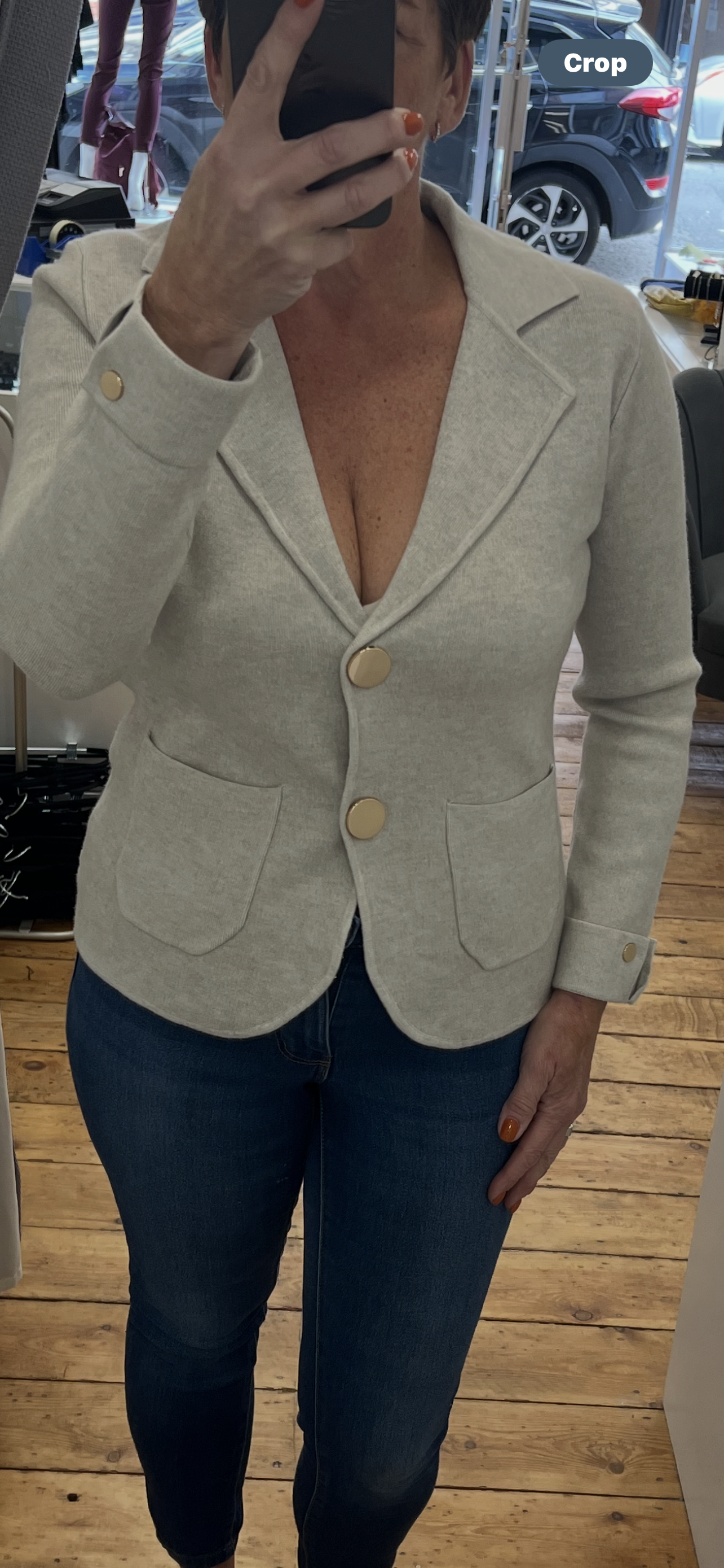 Heavy Knit Blazer Jacket  image 1